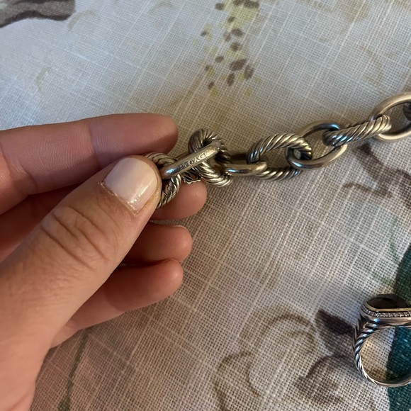 DAVID YURMAN Oval Link Chain Bracelet in Sterling Silver 17mm - Picture 3 of 6